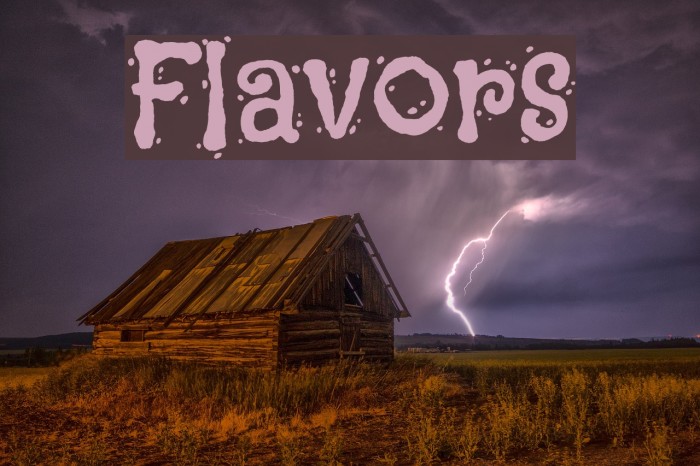 Flavors Font examples