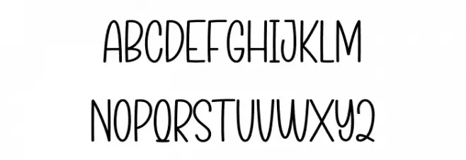 Flavory Font UPPERCASE