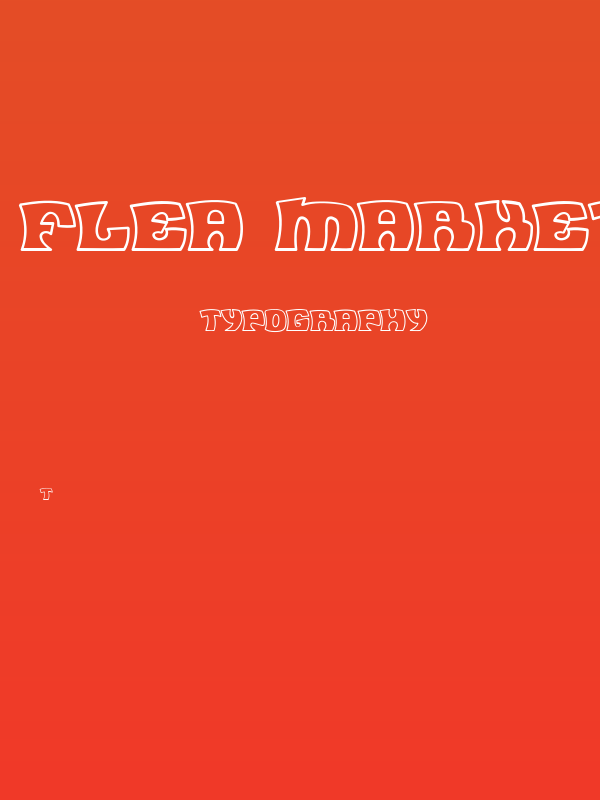 Flea Market Outline Poster