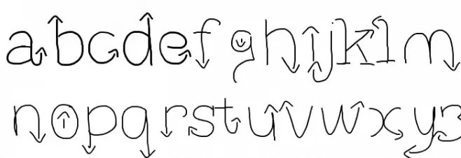 Fleche Caratteri MINUSCOLO