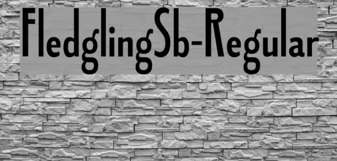 FledglingSb-Regular Font examples