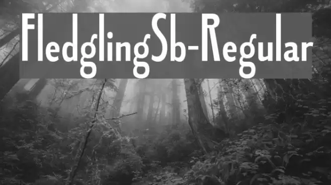 FledglingSb-Regular Font examples