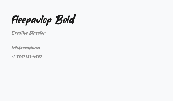 Fleepavlop Bold Business Card