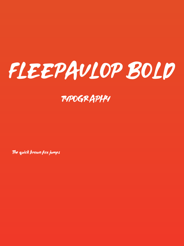 Fleepavlop Bold Poster