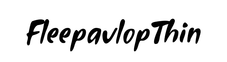 Fleepavlop Thin  Скачать бесплатные шрифты