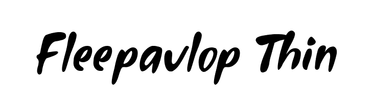 Fleepavlop Thin  フリーフォントのダウンロード