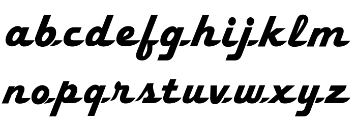 Fleetwilly Font LOWERCASE