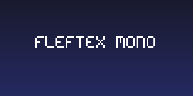 Fleftex Mono Social Header
