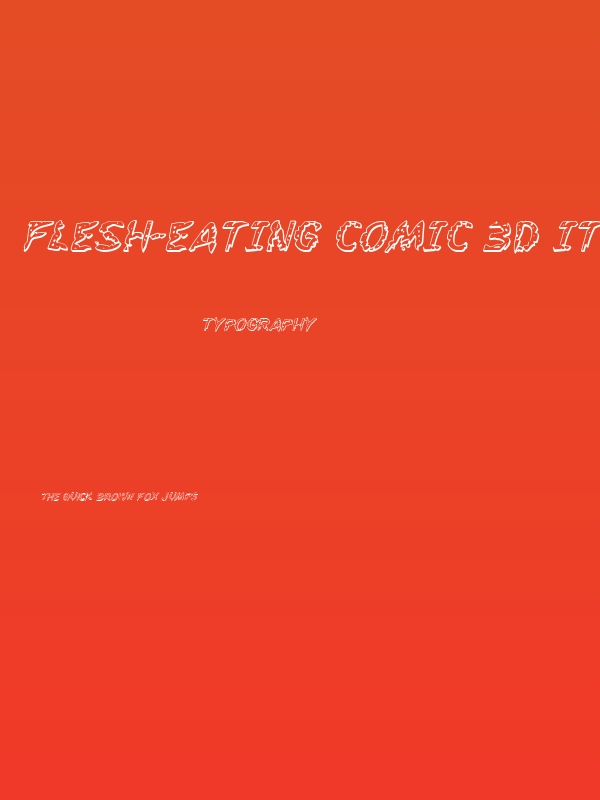 Flesh-Eating Comic 3D Italic Poster