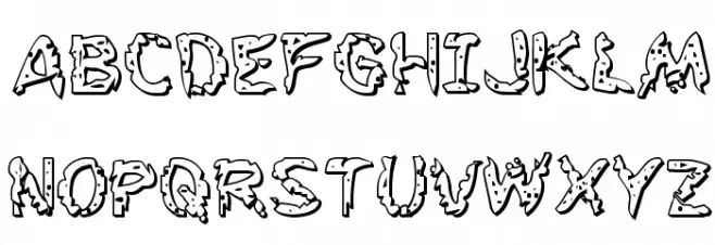 Flesh-Eating Comic 3D Regular Fuentes MAYÚSCULAS