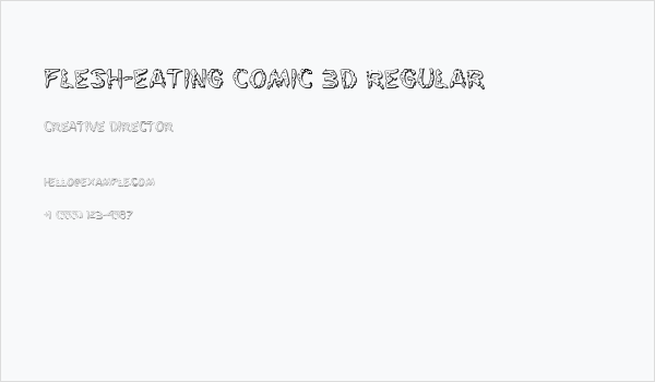 Flesh-Eating Comic 3D Regular Business Card