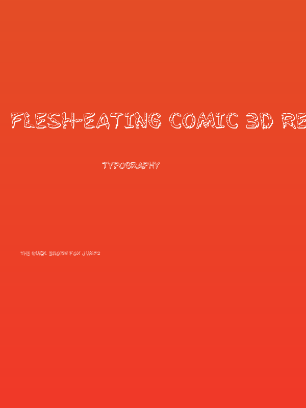Flesh-Eating Comic 3D Regular Poster