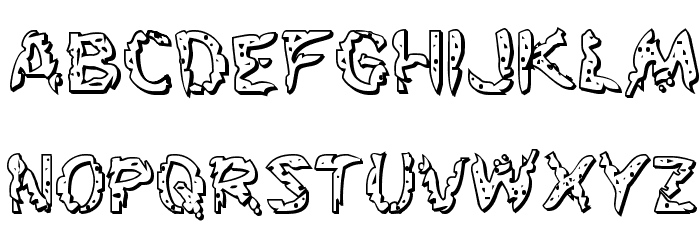Flesh-Eating Comic 3D Regular Font LOWERCASE
