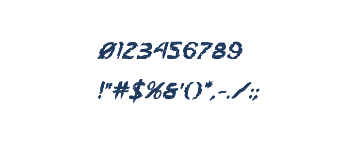 Flesh-Eating Comic Bold Italic Other Characters