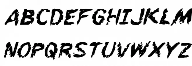Flesh-Eating Comic Bold Italic Fuentes MAYÚSCULAS