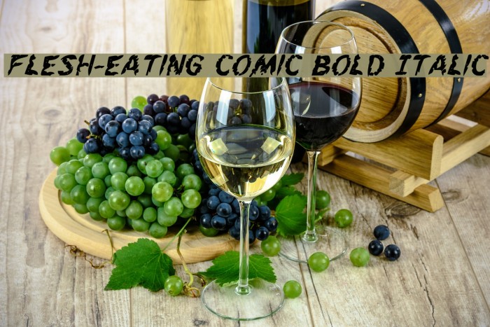 Flesh-Eating Comic Bold Italic Example 2