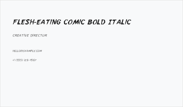 Flesh-Eating Comic Bold Italic Business Card