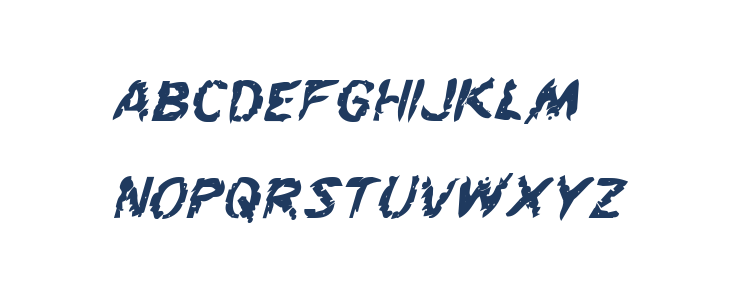 Flesh-Eating Comic Bold Italic Lowercase