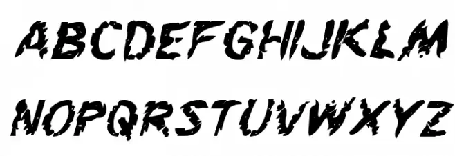 Flesh-Eating Comic Bold Italic फ़ॉन्ट लोअरकेस