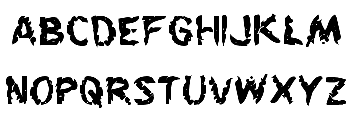 Flesh-Eating Comic Bold Font LOWERCASE
