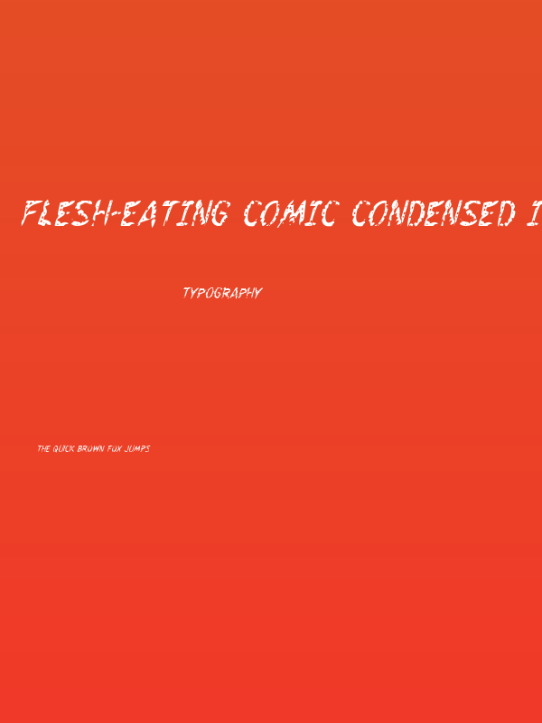 Flesh-Eating Comic Condensed Italic Poster