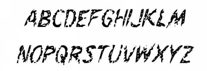 Flesh-Eating Comic Condensed Italic 字体 小写