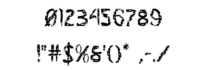 Flesh-Eating Comic Condensed Font OTHER CHARS