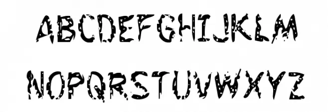 Flesh-Eating Comic Condensed Caratteri MAIUSCOLE