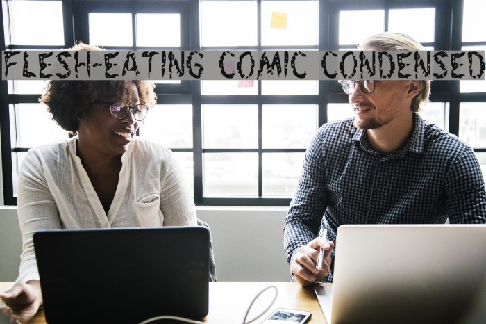 Flesh-Eating Comic Condensed Font examples