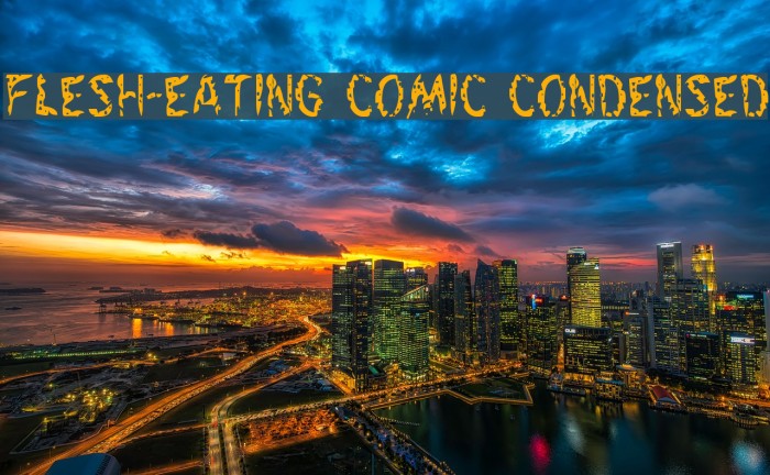 Flesh-Eating Comic Condensed Font examples