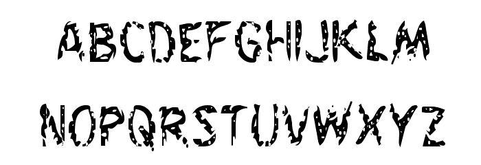 Flesh-Eating Comic Condensed Font LOWERCASE