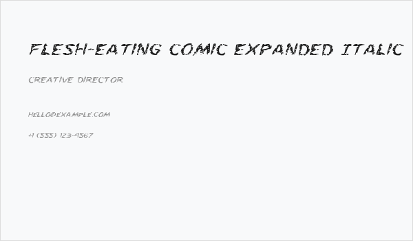 Flesh-Eating Comic Expanded Italic Business Card