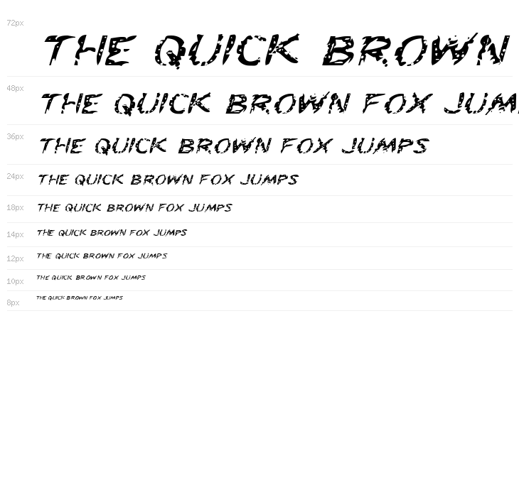 Flesh-Eating Comic Expanded Italic Waterfall