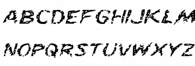 Flesh-Eating Comic Expanded Italic Polices MINUSCULES