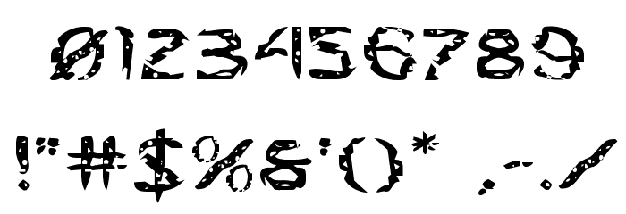 Flesh-Eating Comic Expanded Font OTHER CHARS