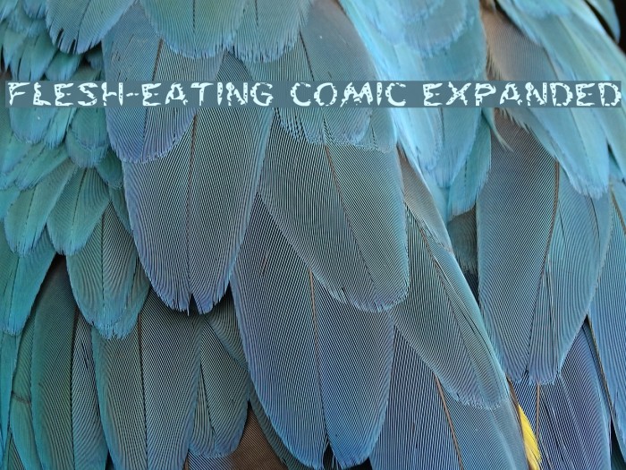 Flesh-Eating Comic Expanded Font examples