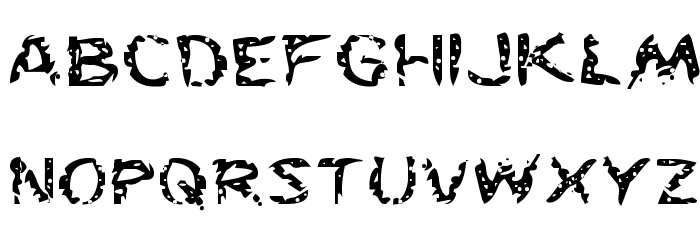 Flesh-Eating Comic Expanded Font LOWERCASE