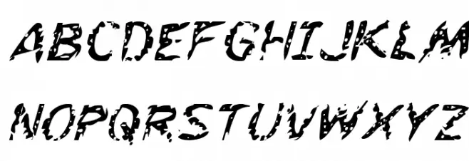 Flesh-Eating Comic Italic फ़ॉन्ट अपरकेस