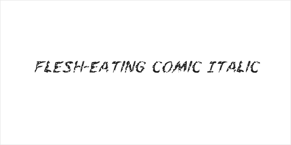 Flesh-Eating Comic Italic Logo