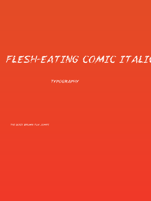 Flesh-Eating Comic Italic Poster