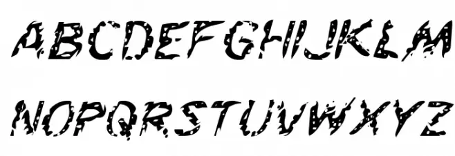 Flesh-Eating Comic Italic फ़ॉन्ट लोअरकेस