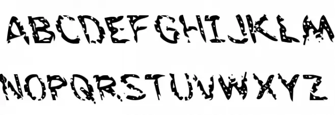 Flesh-Eating Comic Leftalic フォント 大文字