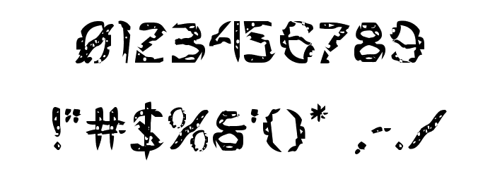Flesh-Eating Comic Regular Font OTHER CHARS