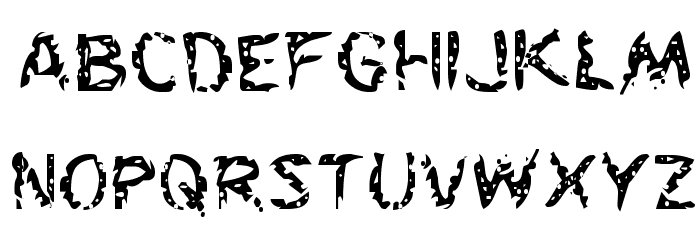 Flesh-Eating Comic Regular Font LOWERCASE