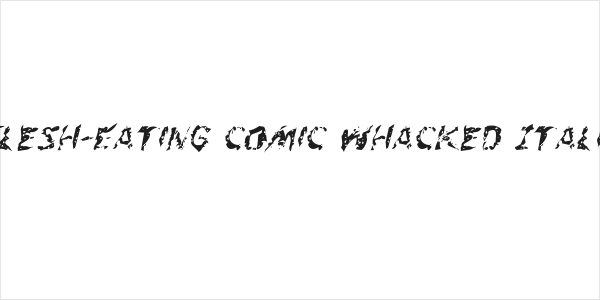 Flesh-Eating Comic Whacked Italic Logo