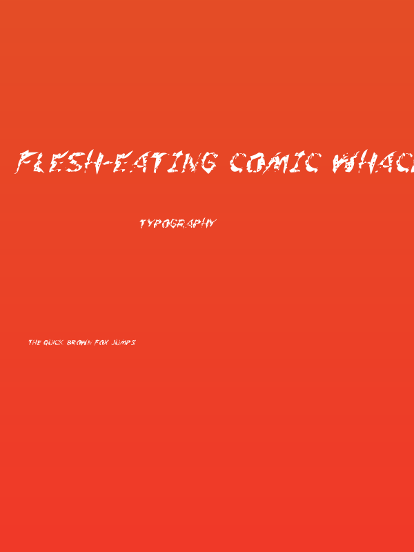 Flesh-Eating Comic Whacked Italic Poster