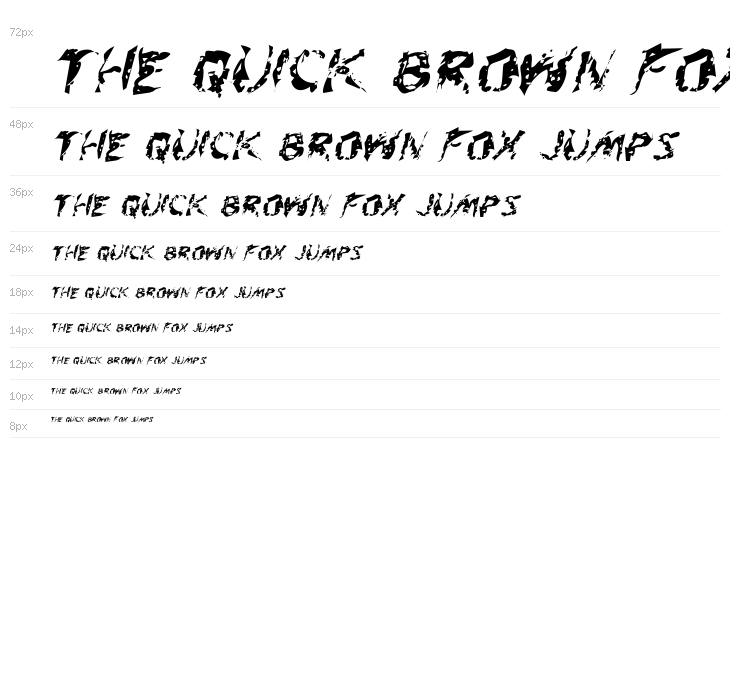 Flesh-Eating Comic Whacked Italic Waterfall