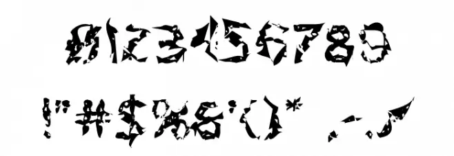 Flesh-Eating Comic Whacked Regular Font OTHER CHARS