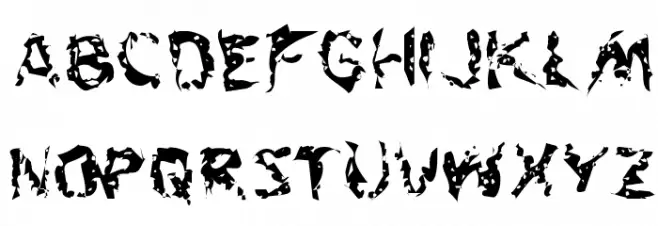 Flesh-Eating Comic Whacked Regular フォント 小文字