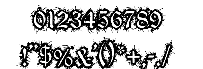 Flesh Wound Font OTHER CHARS